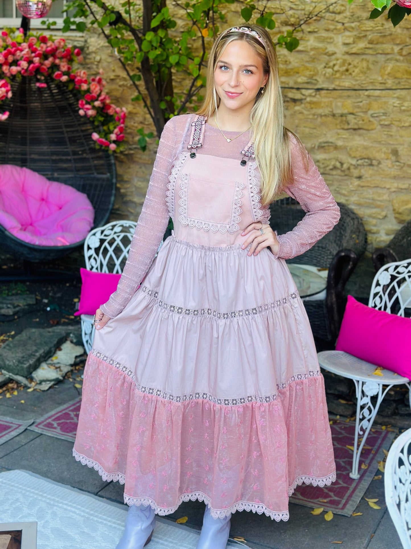 Boho Pinafore Dress