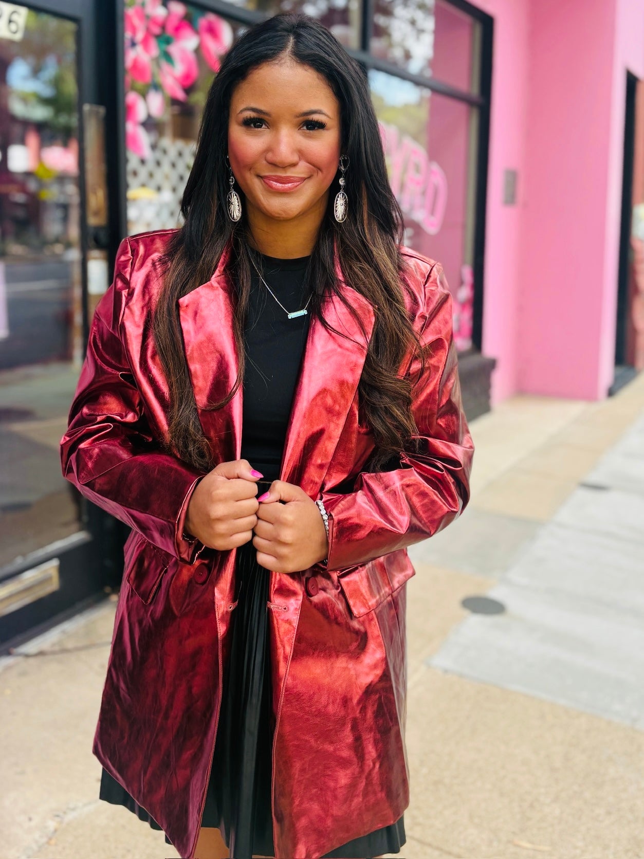 Metallic Red Blazer