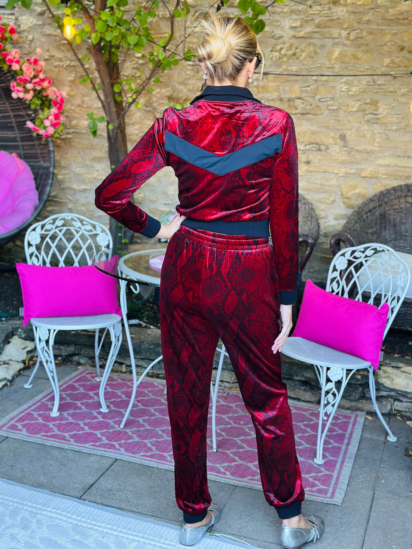 Red Velour Pants