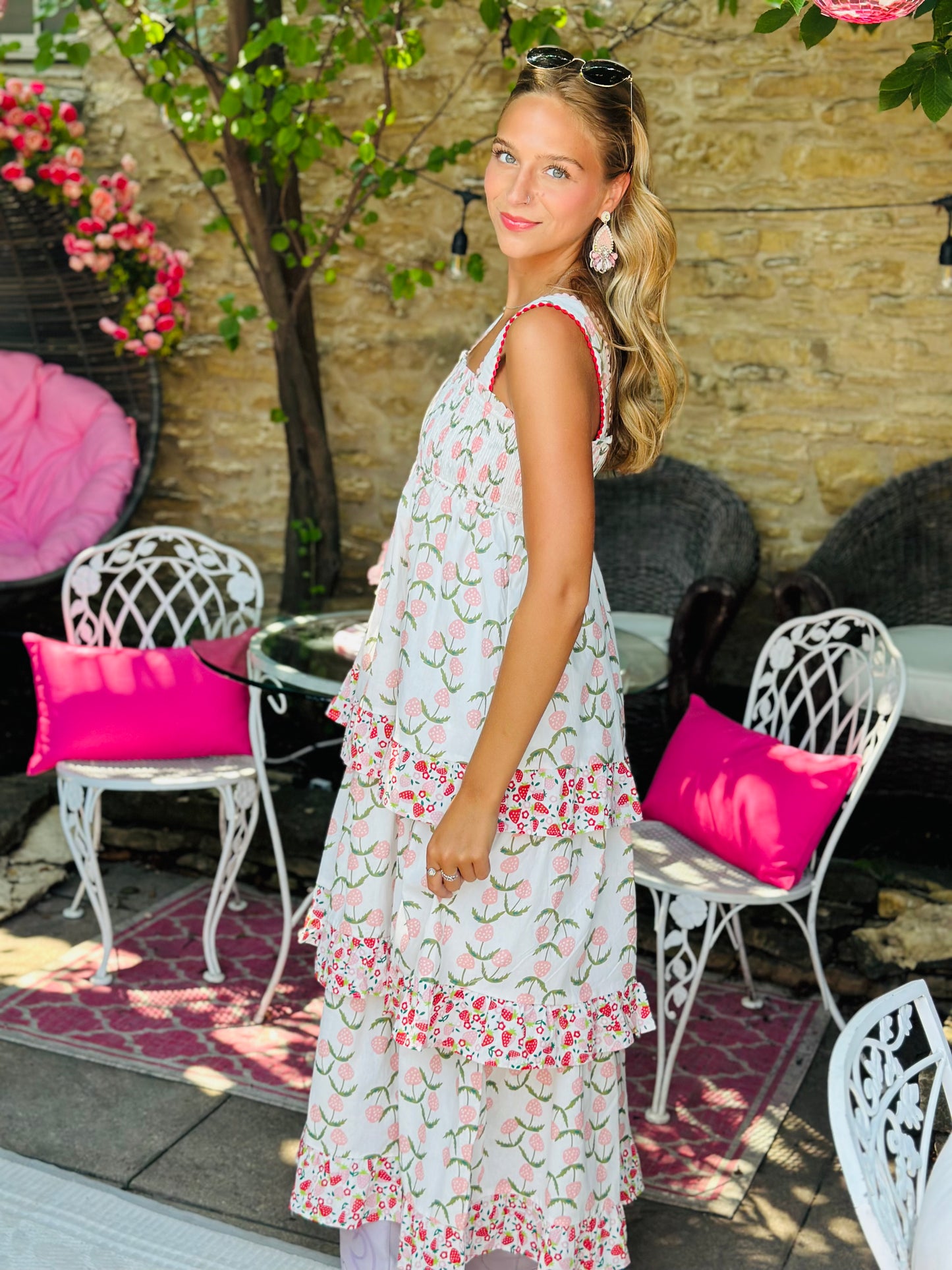 Tiered Floral Dress