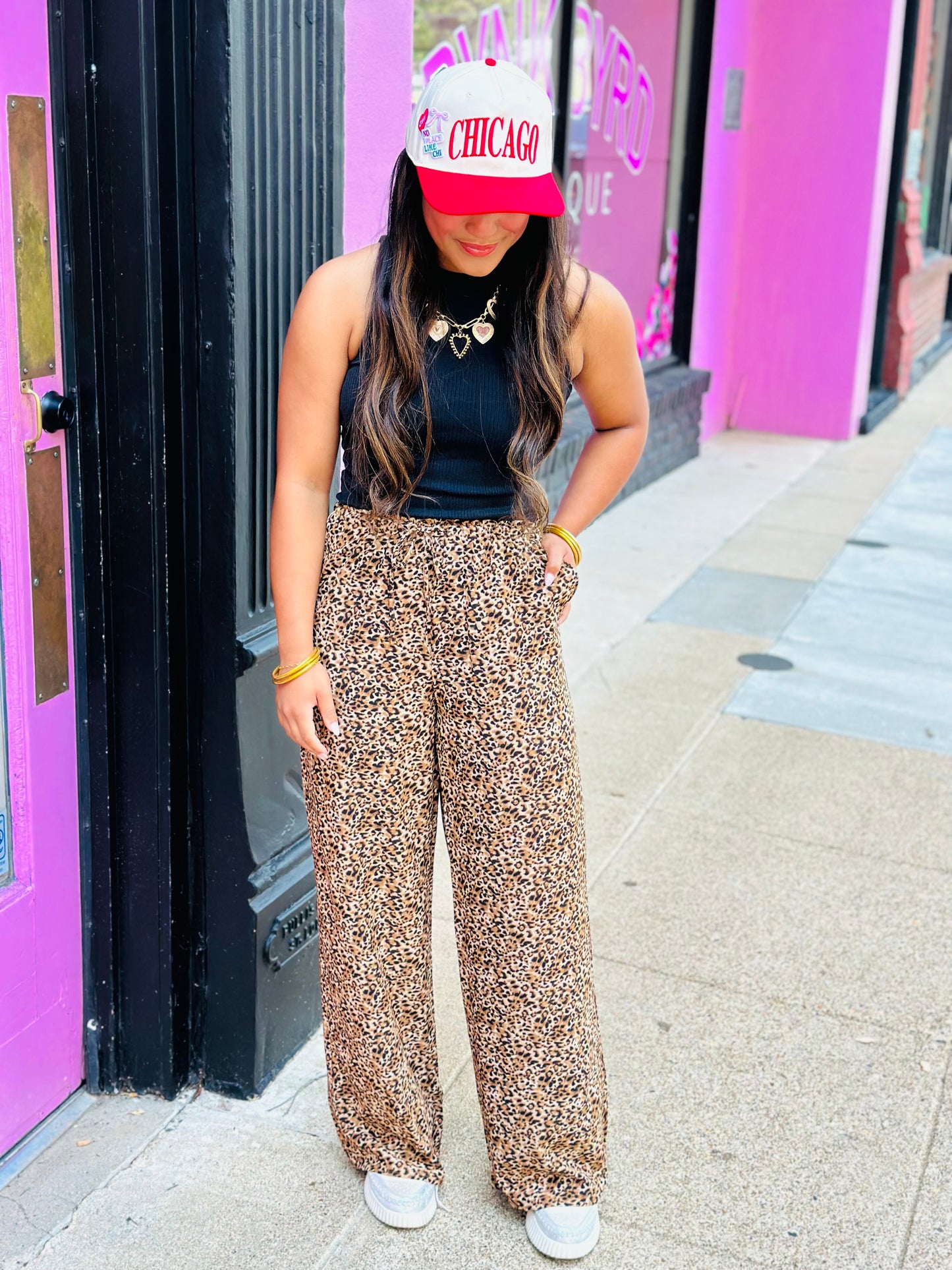 Khaki Leopard Pants