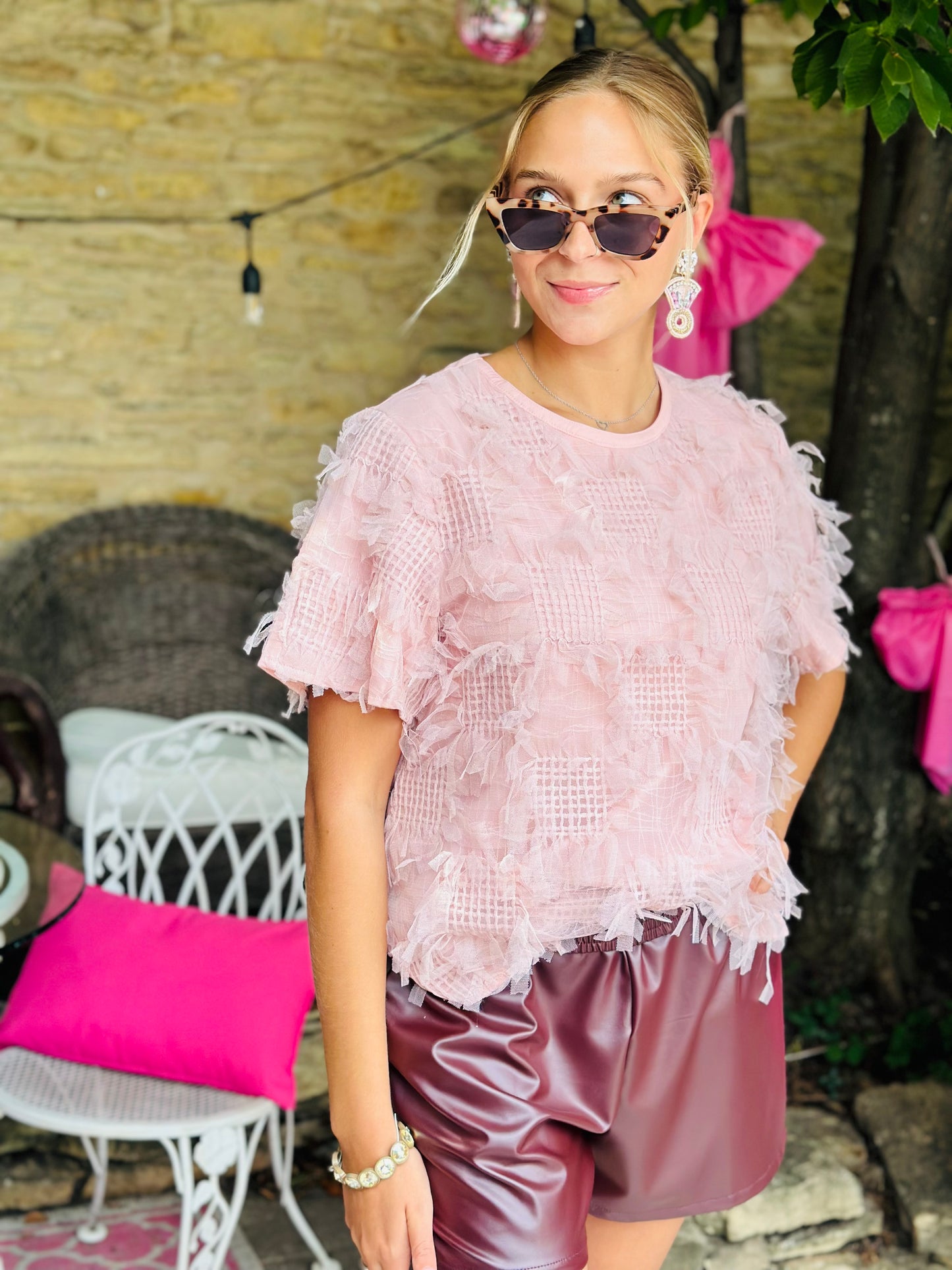 Mauve Chiffon Top