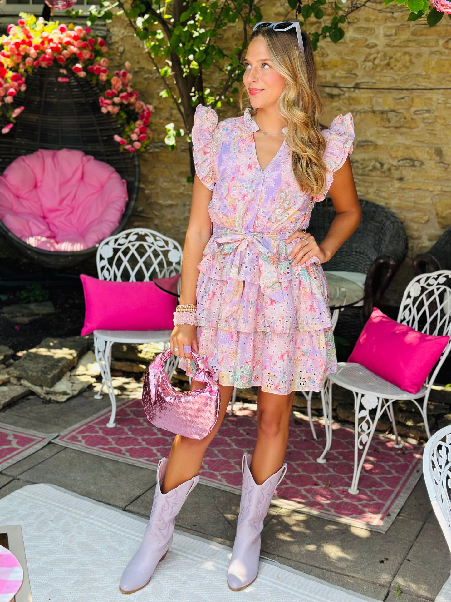 Floral Eyelet Lace Dress