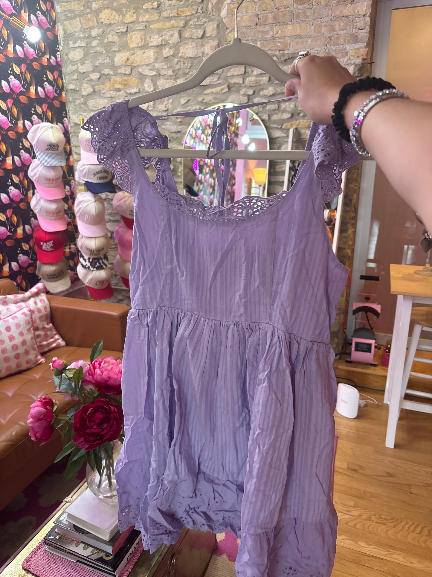 Purple Eyelet Dress (LG)