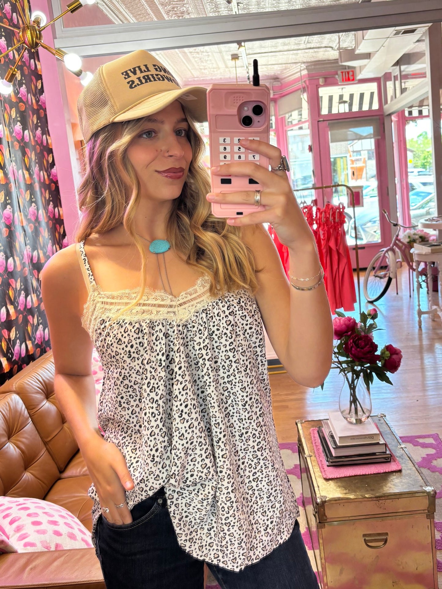 Lace Leopard Tank (LG)