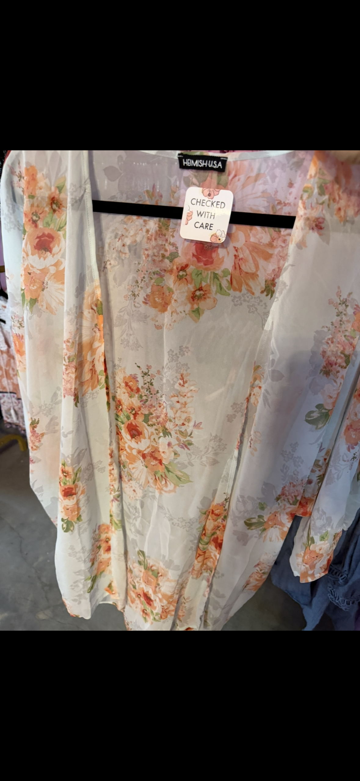 Sheer Floral Shawl (LG)