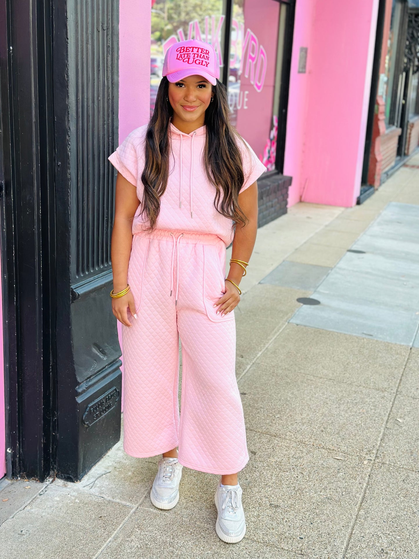 Pink Quitted Set