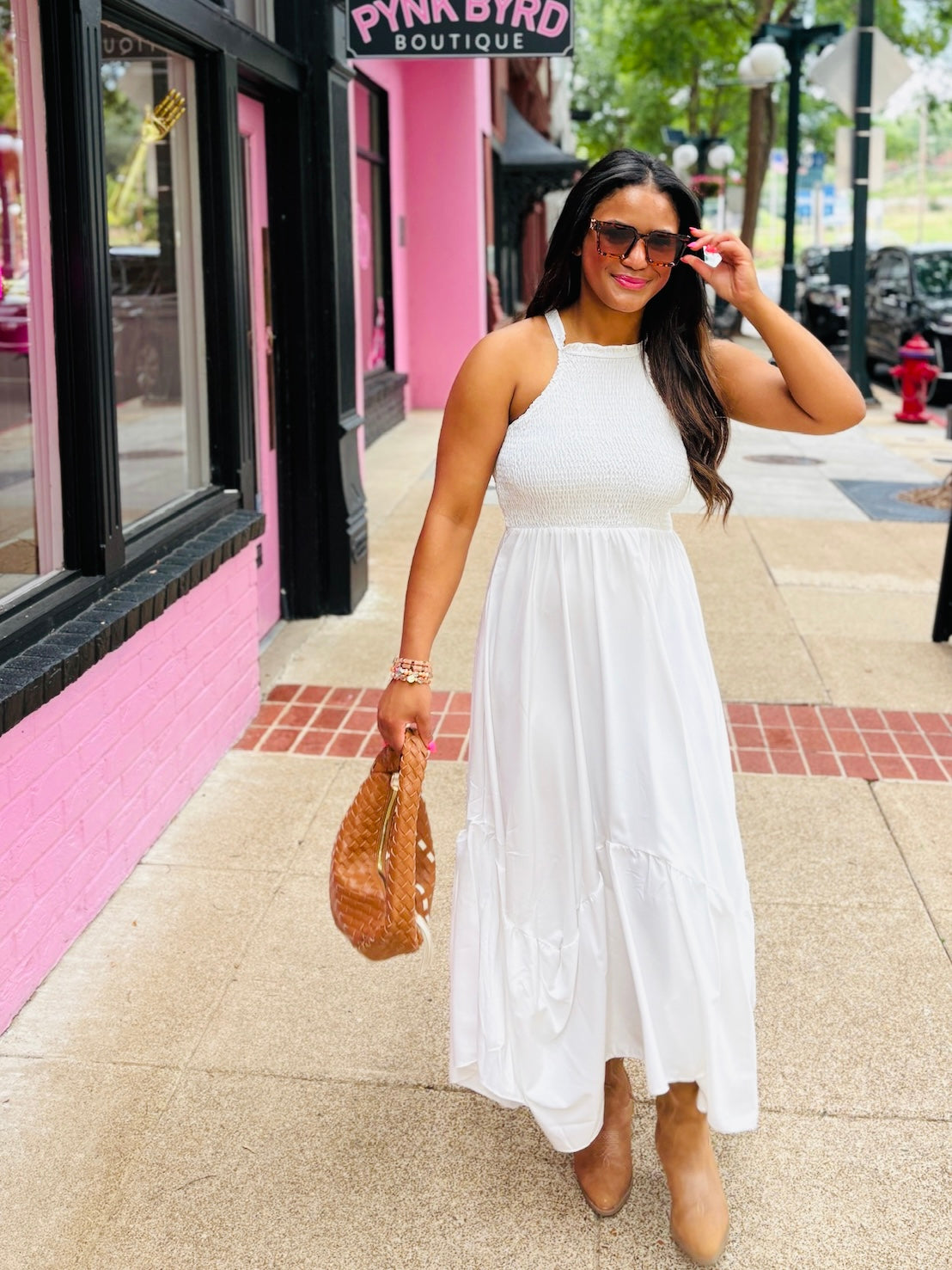 White Boho Maxi Dress