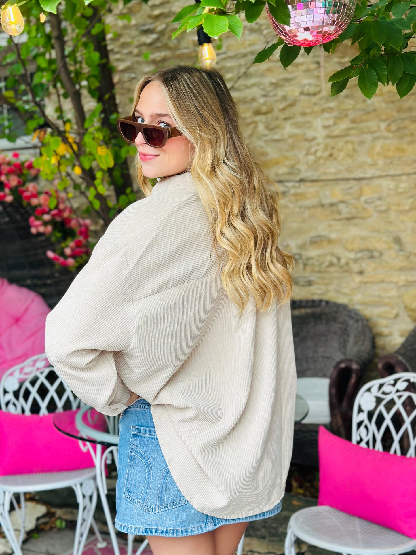 Corduroy Beige Shacket