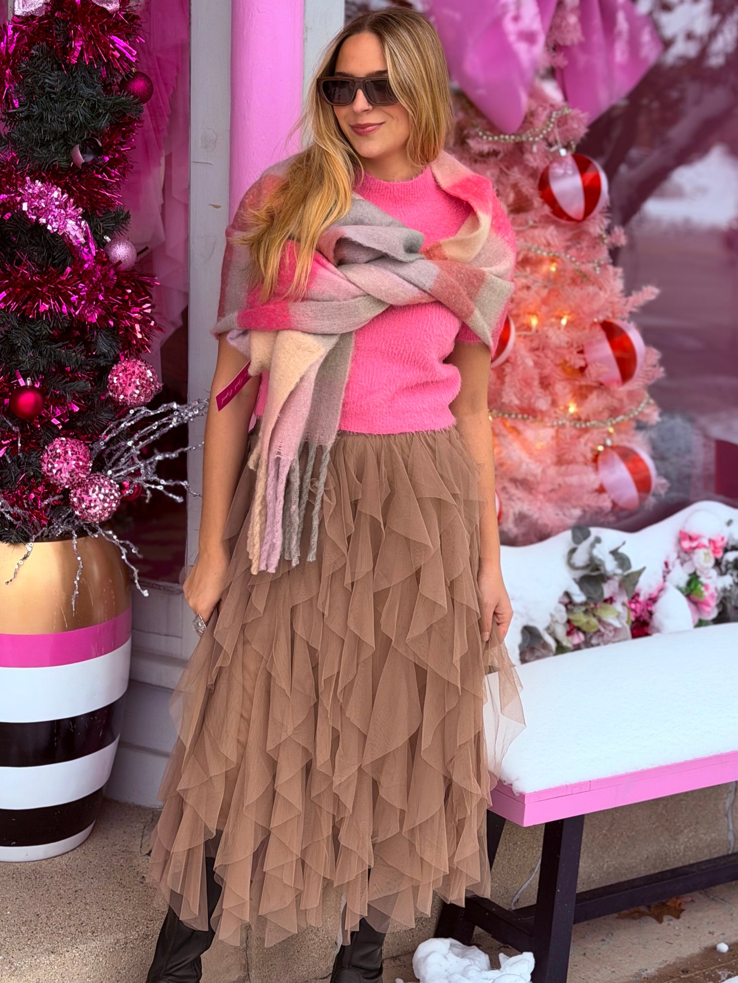 Brown Tulle Skirt