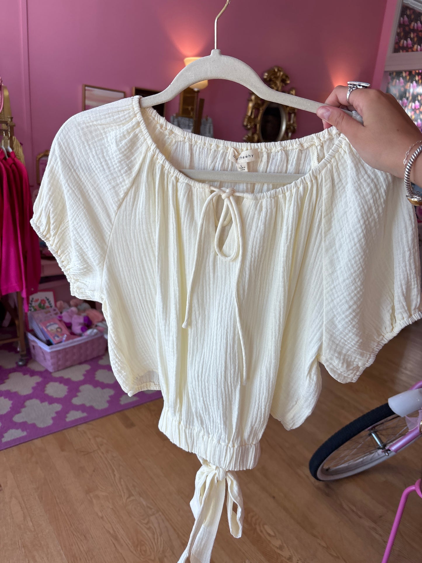 Cream Linen Top (LG)