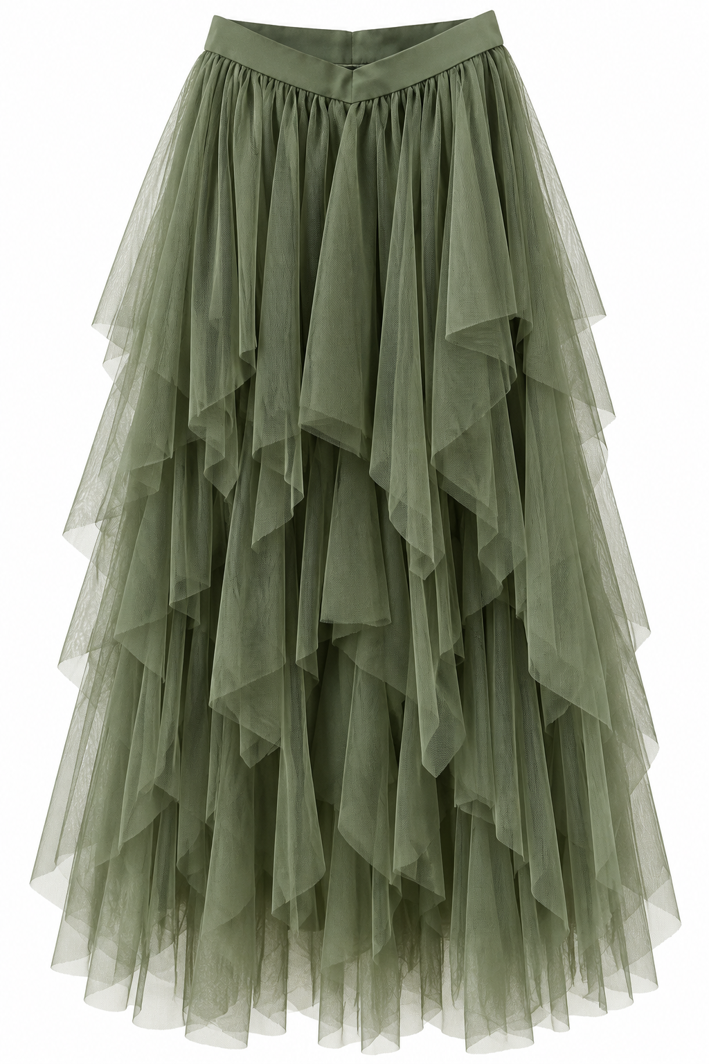 Olive Tulle Skirt