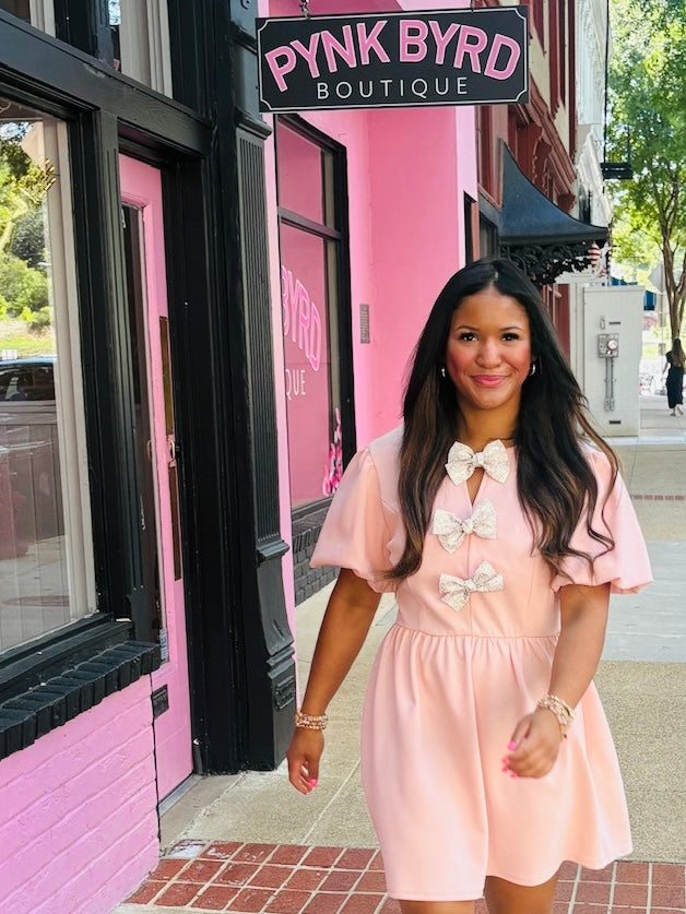 Sparkle Bow Flair Dress