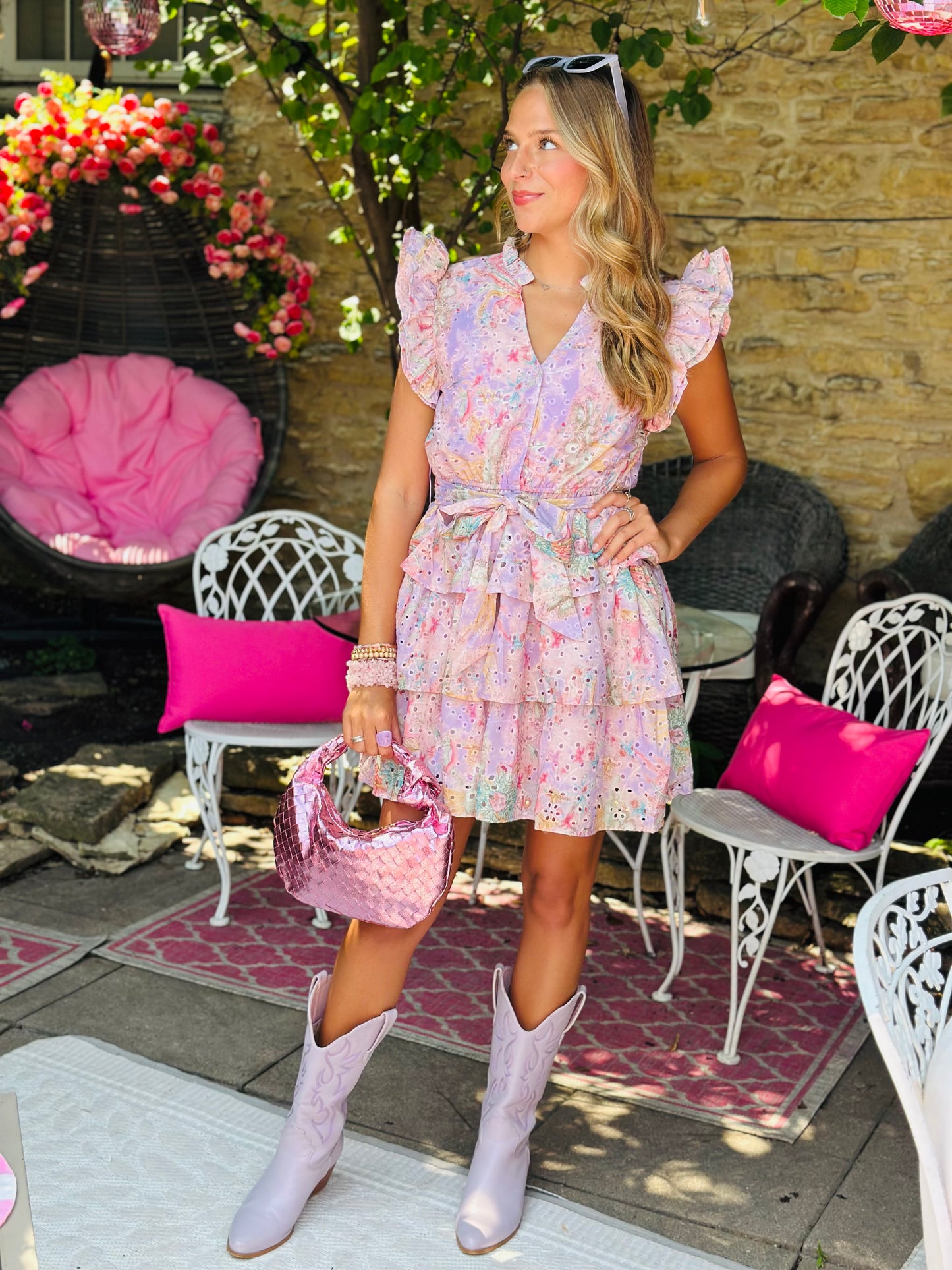 Floral Eyelet Lace Dress