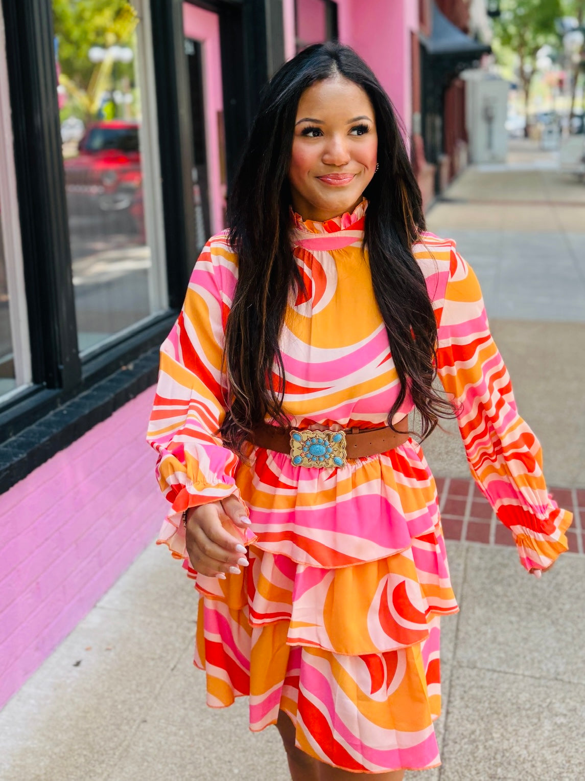 BRIGHT SWIRL DREAM DRESS