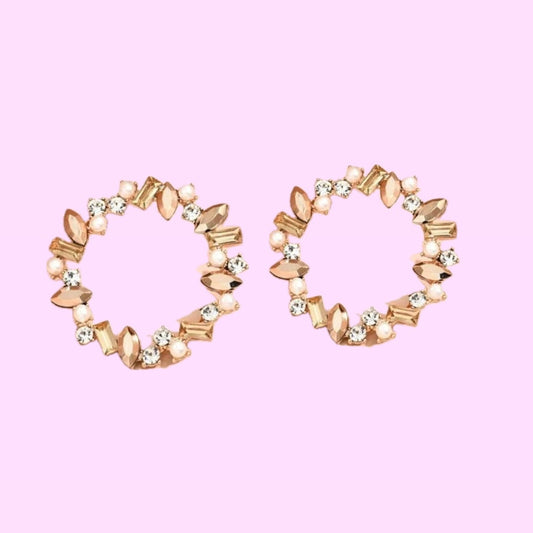 Rose Gold Circle Earrings