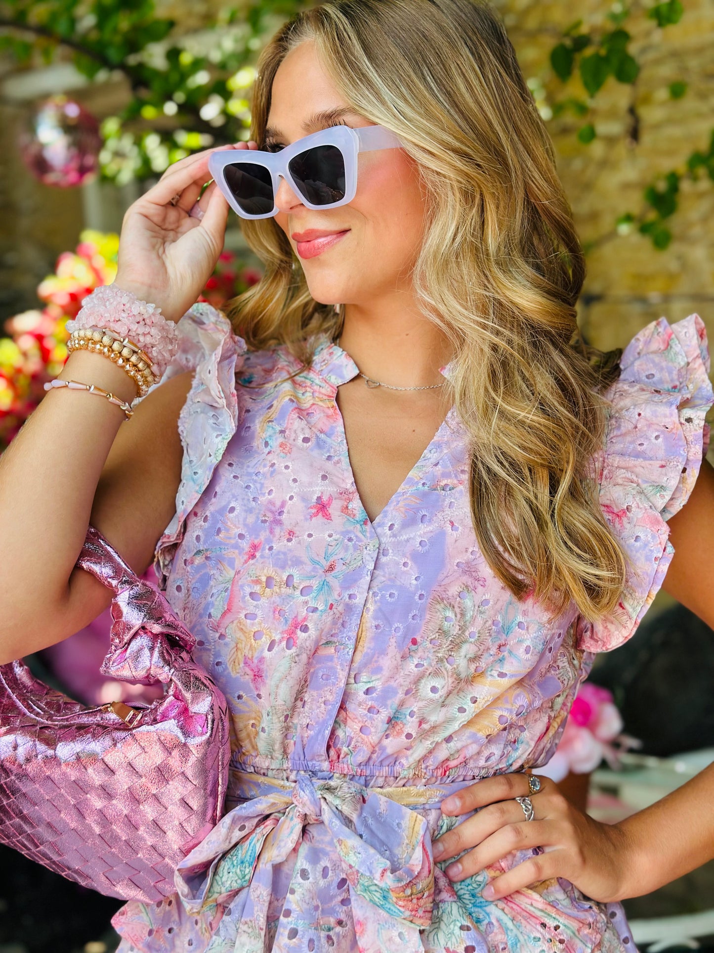Floral Eyelet Lace Dress