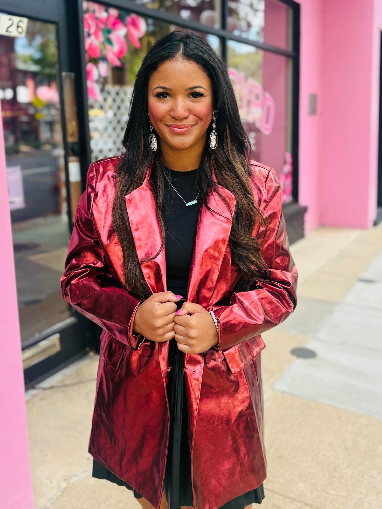Metallic Red Blazer