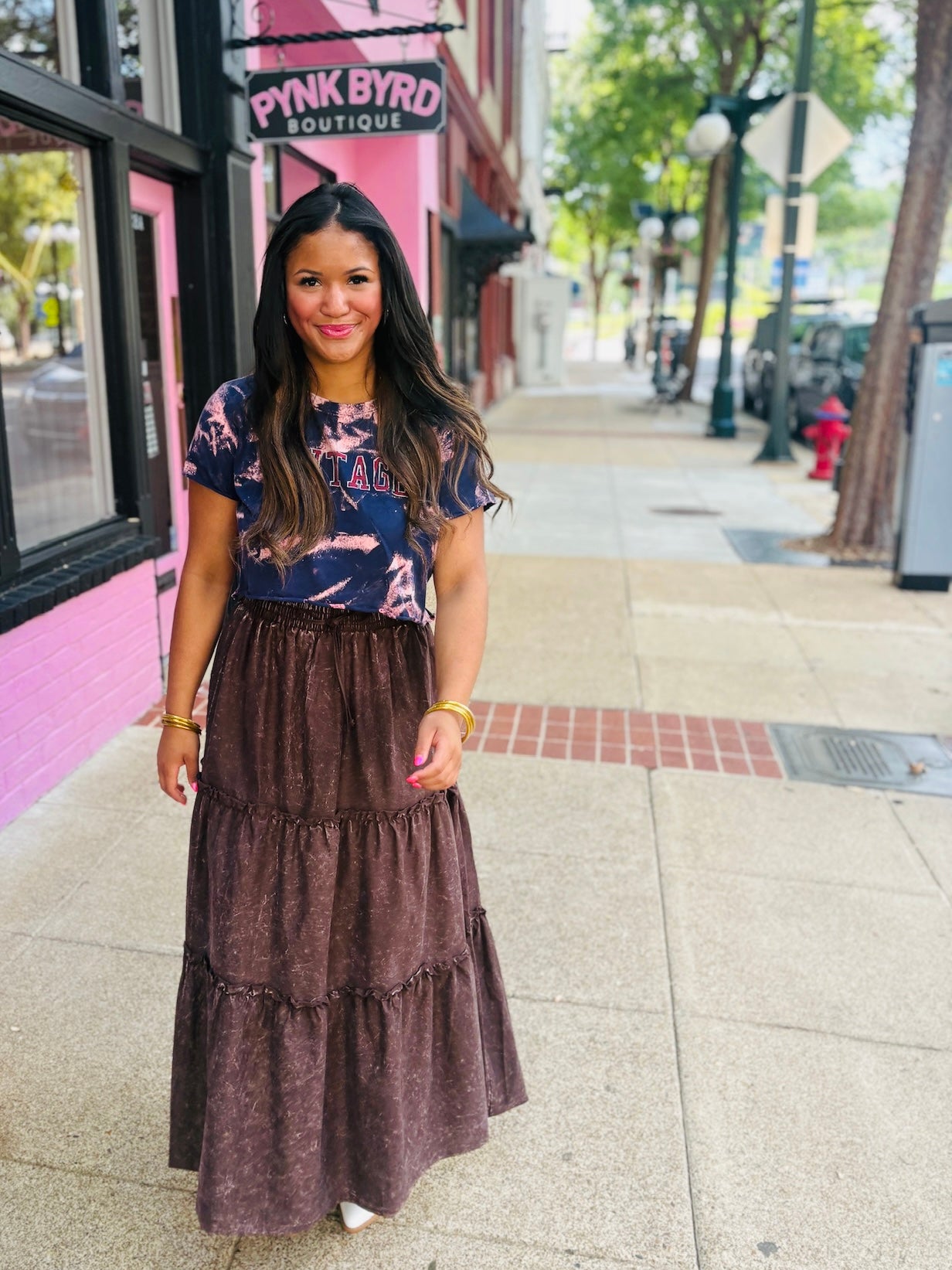 Brown Maxi Skirt Bottom