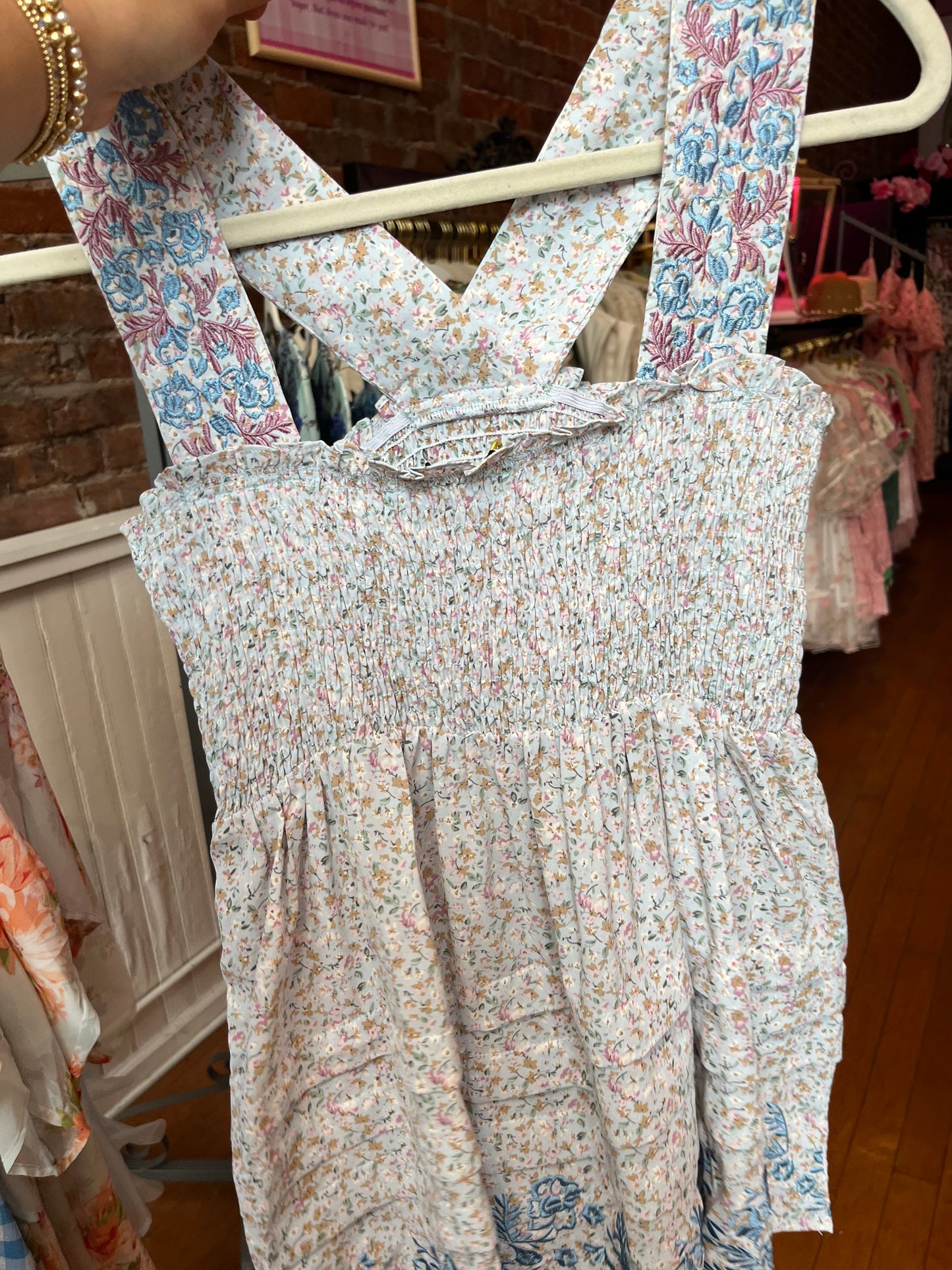 Floral Cross Strap Tank (LG)