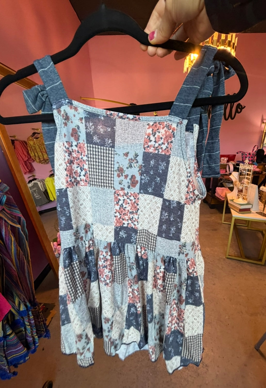 Blue Denim Patchwork Tank (LG)