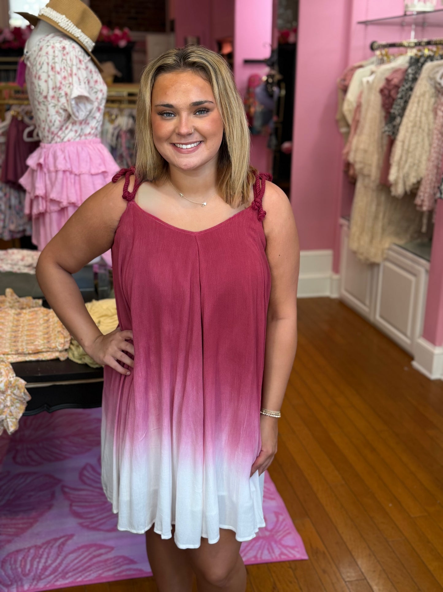 Red White Ombre Dress (LG)