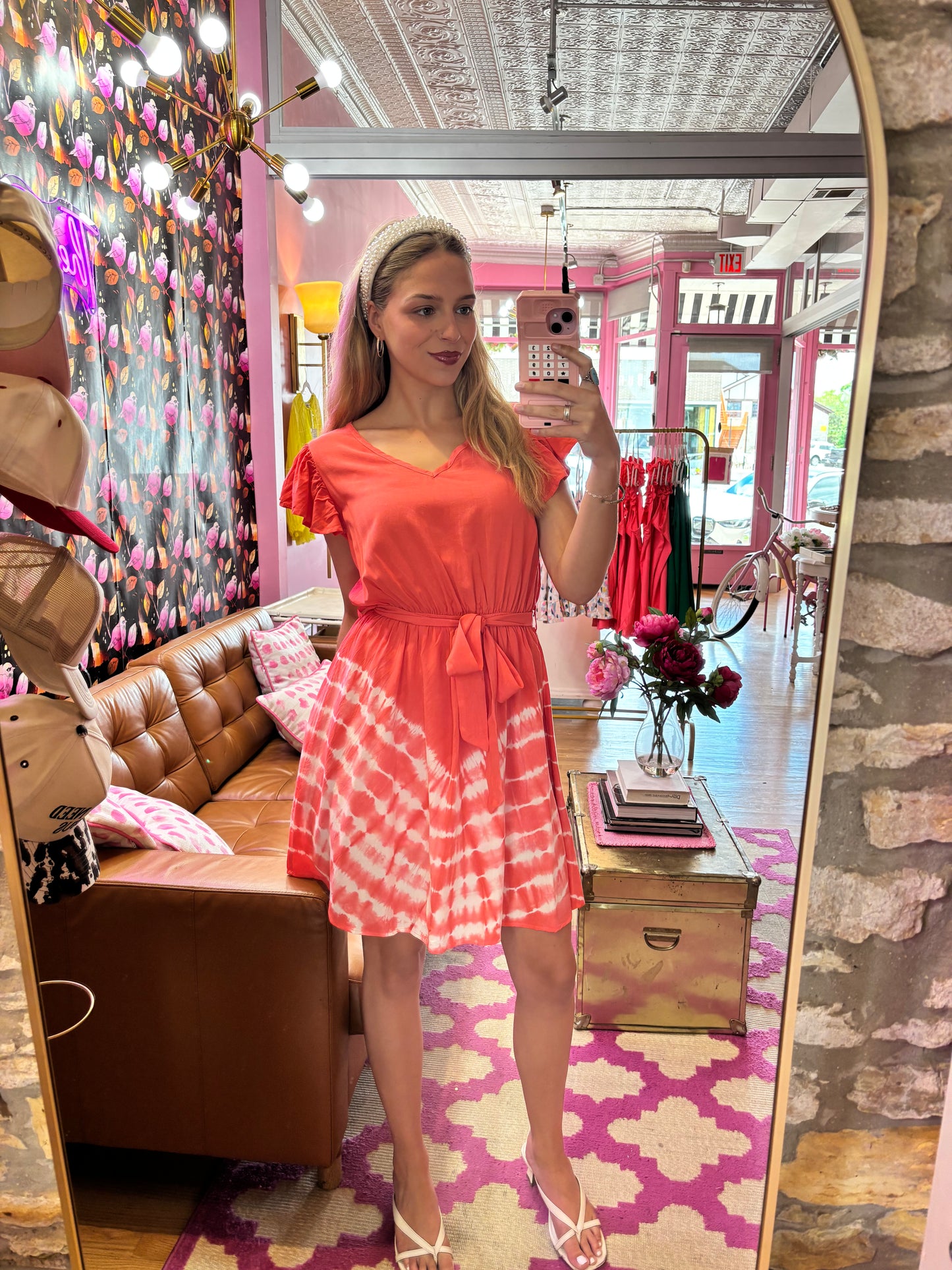 Coral Tie Dye Midi (LG)