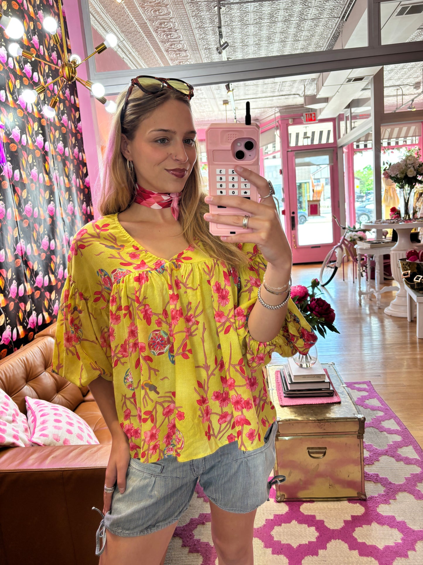 Lime Green Floral Top (LG)