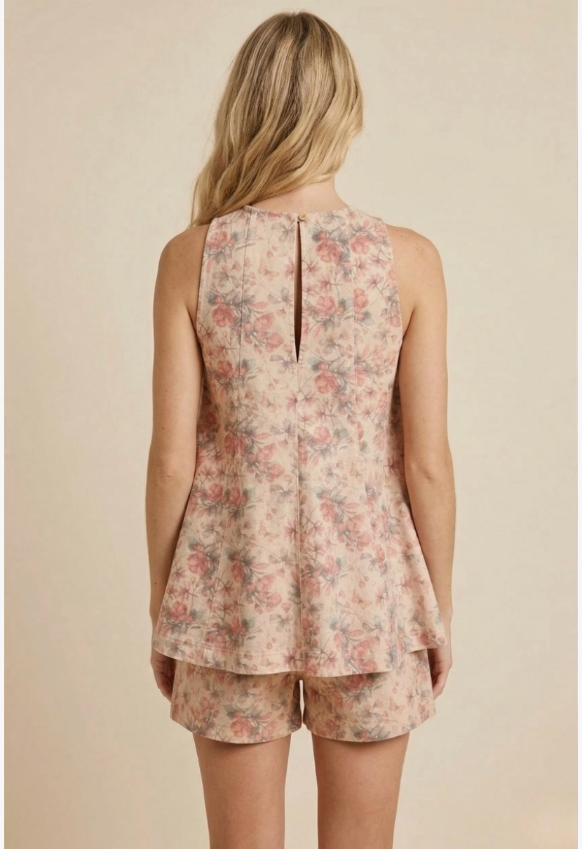 Denim Floral Set