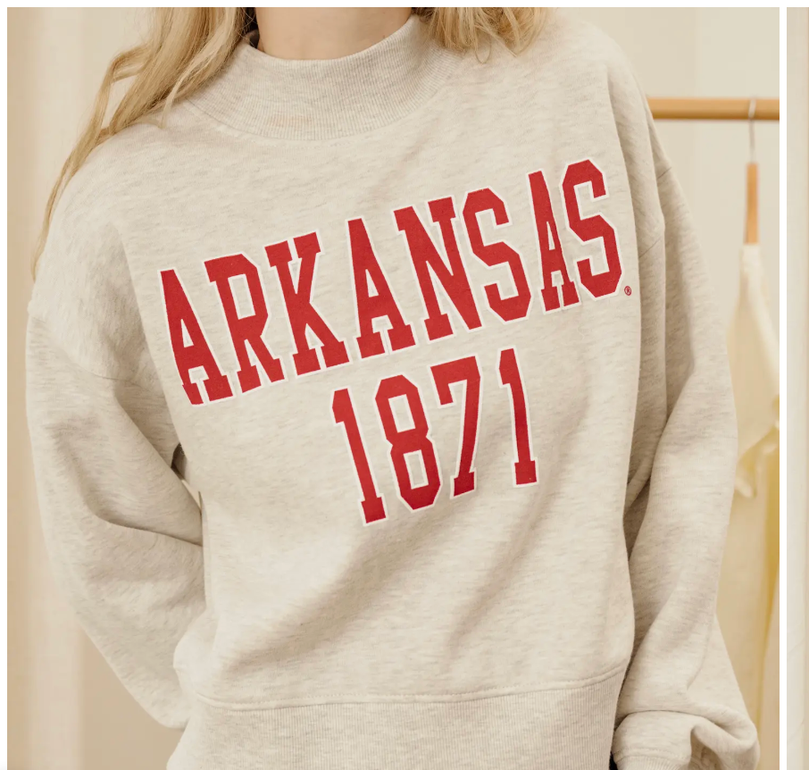Arkansas Mock Neck Crop Sweater