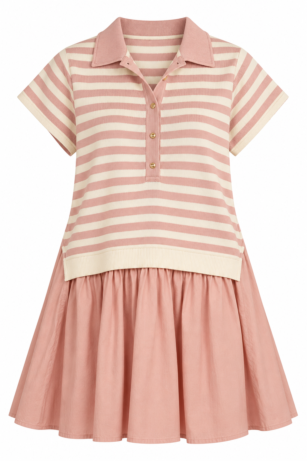 Stripe Polo Mini Dress