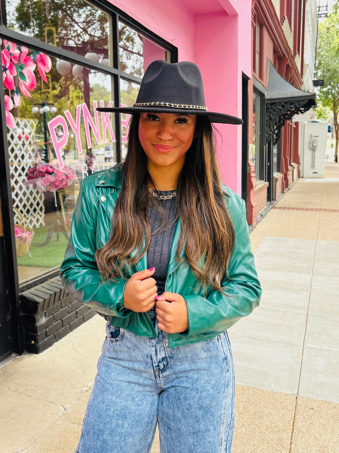 Forest Green Leather Jacket