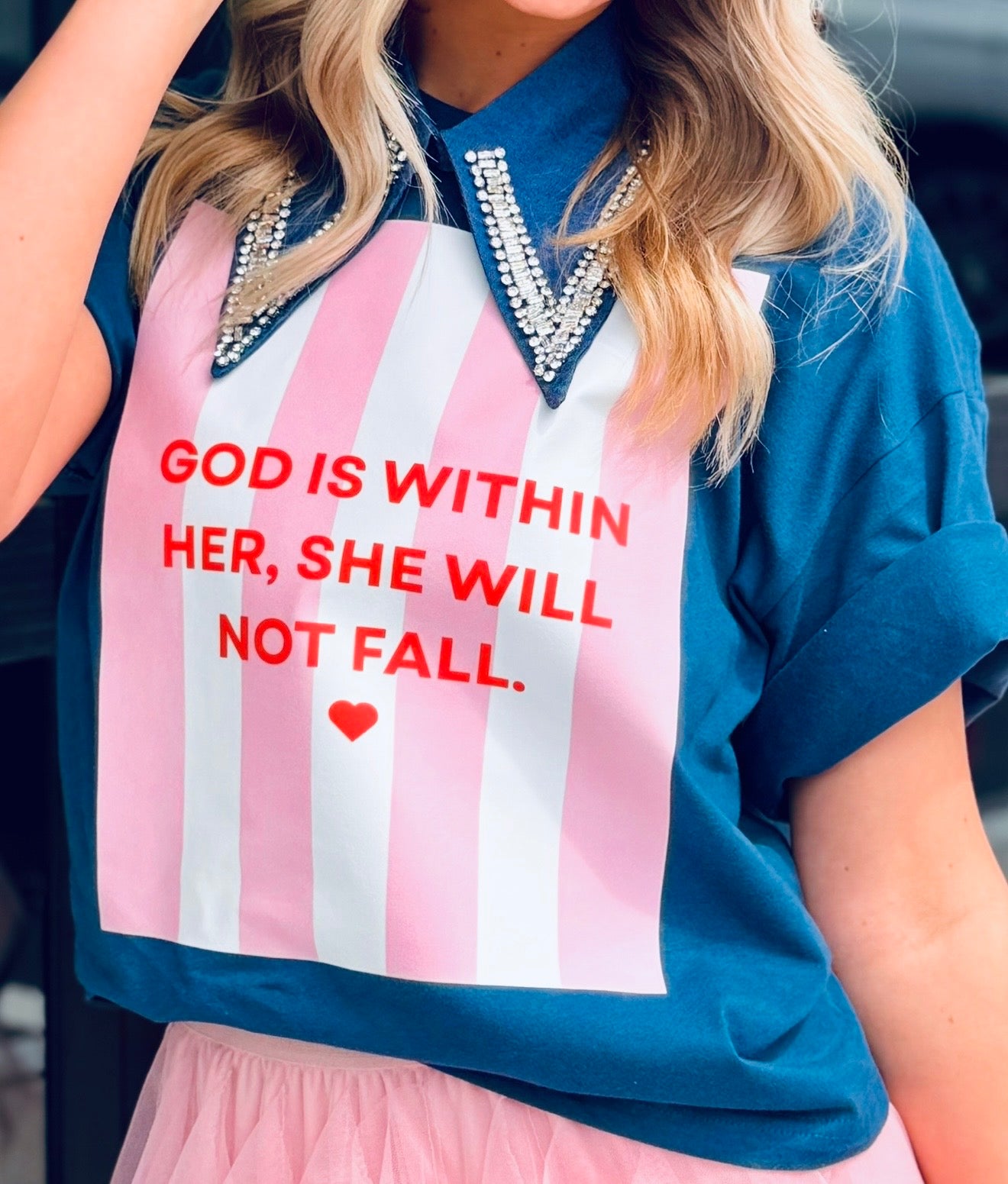God is Within Her Cropped Tee