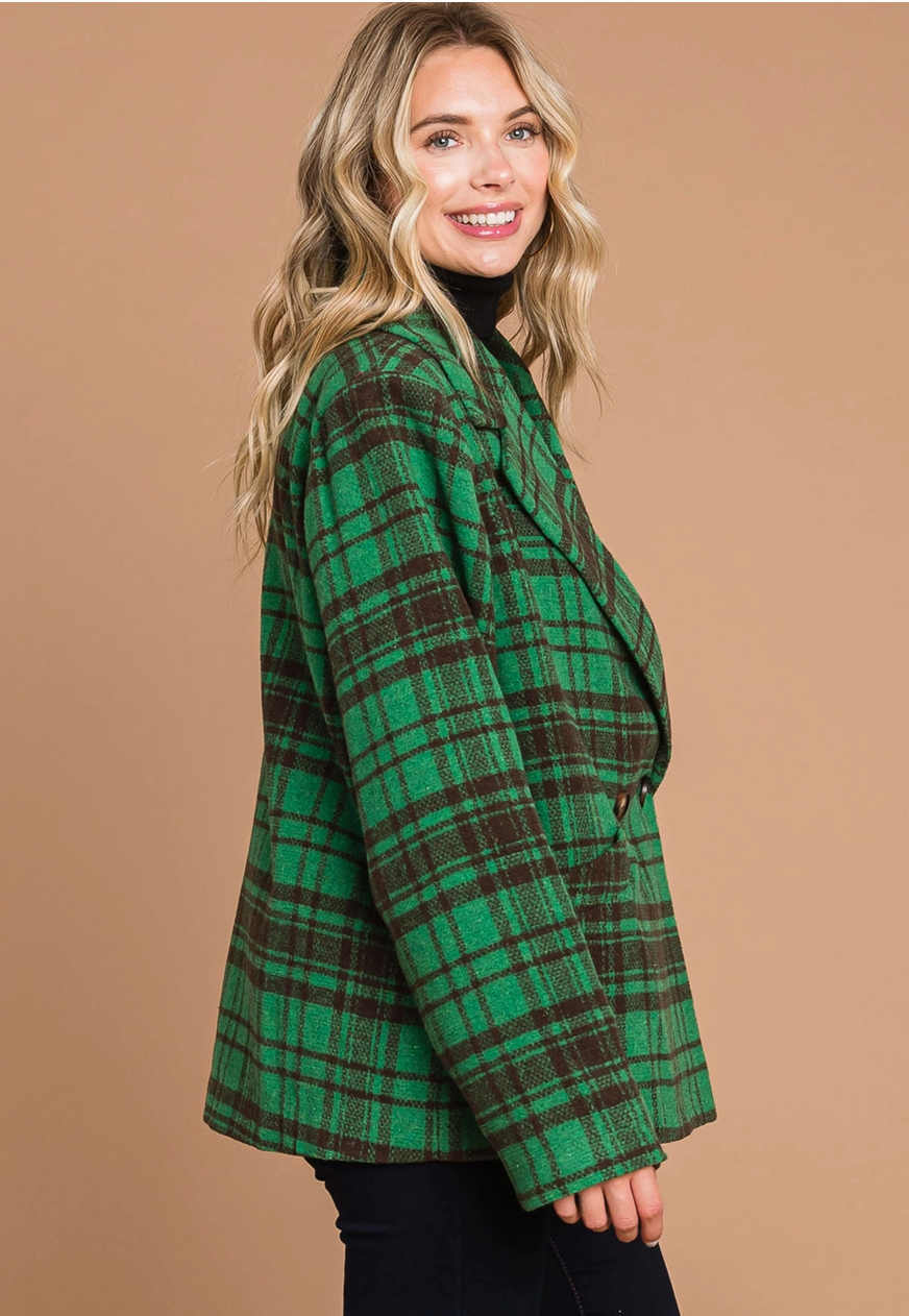 Green Plaid Blazer