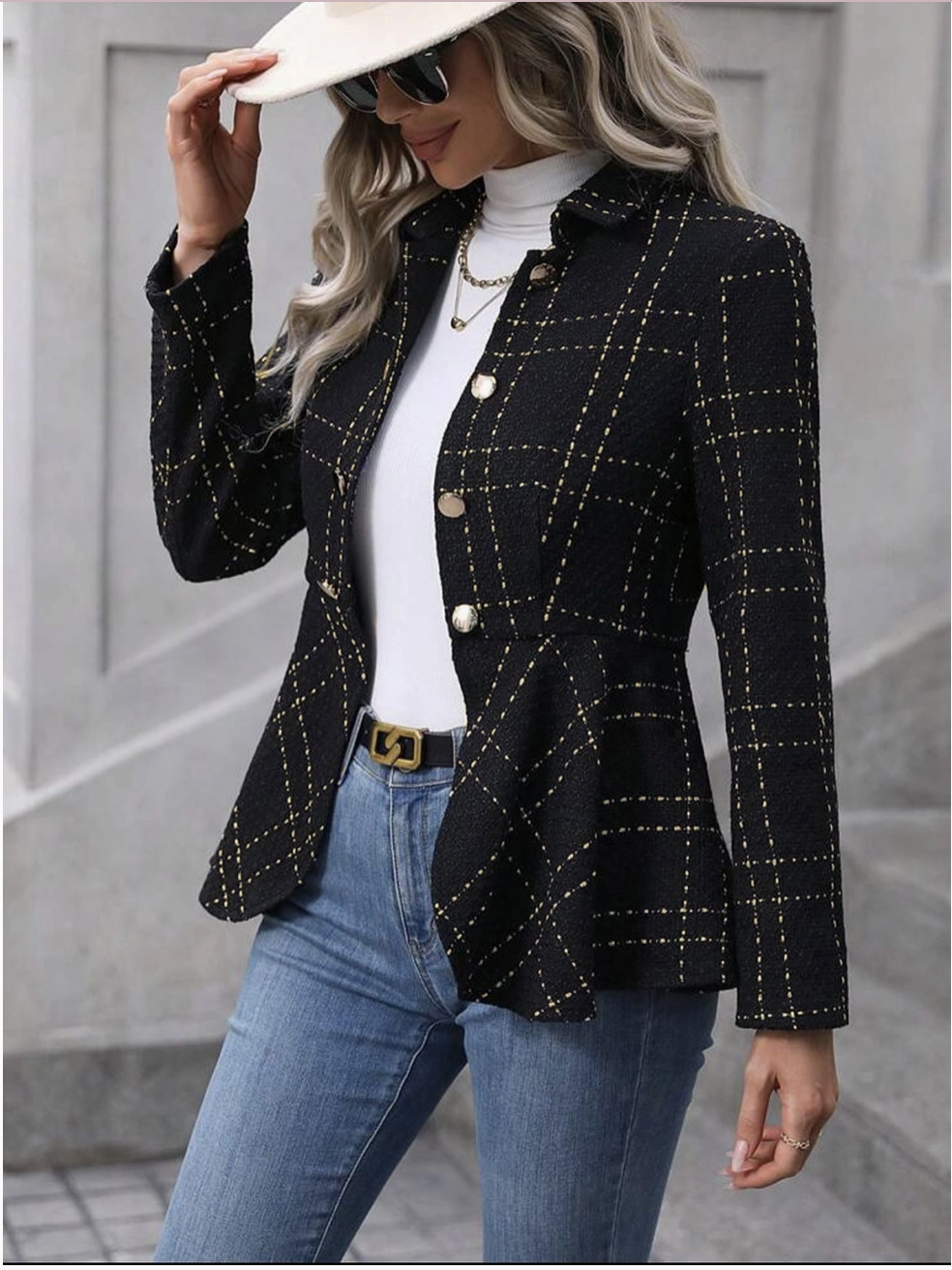 Peplum Black Blazer