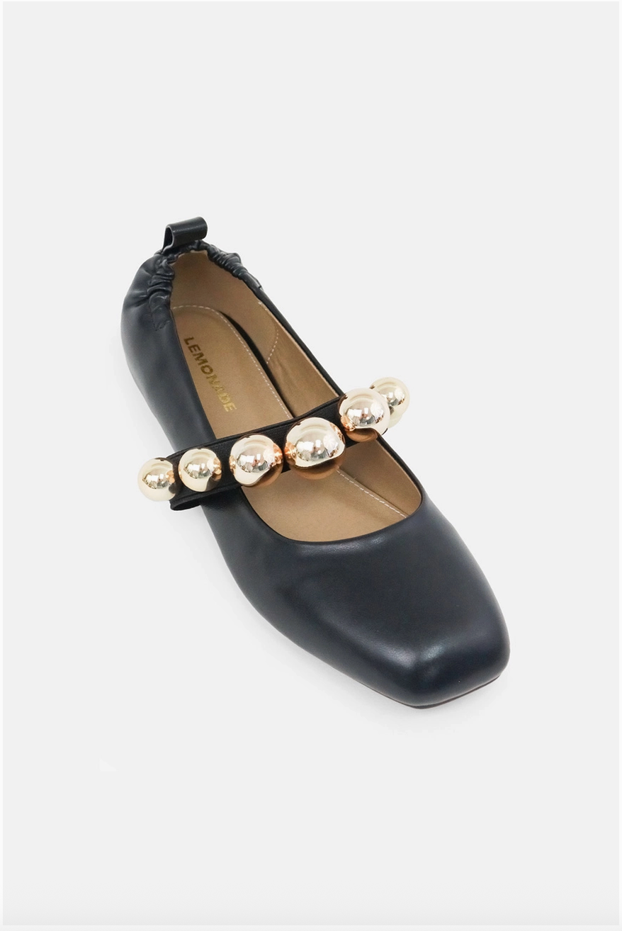 Black and Gold Flats