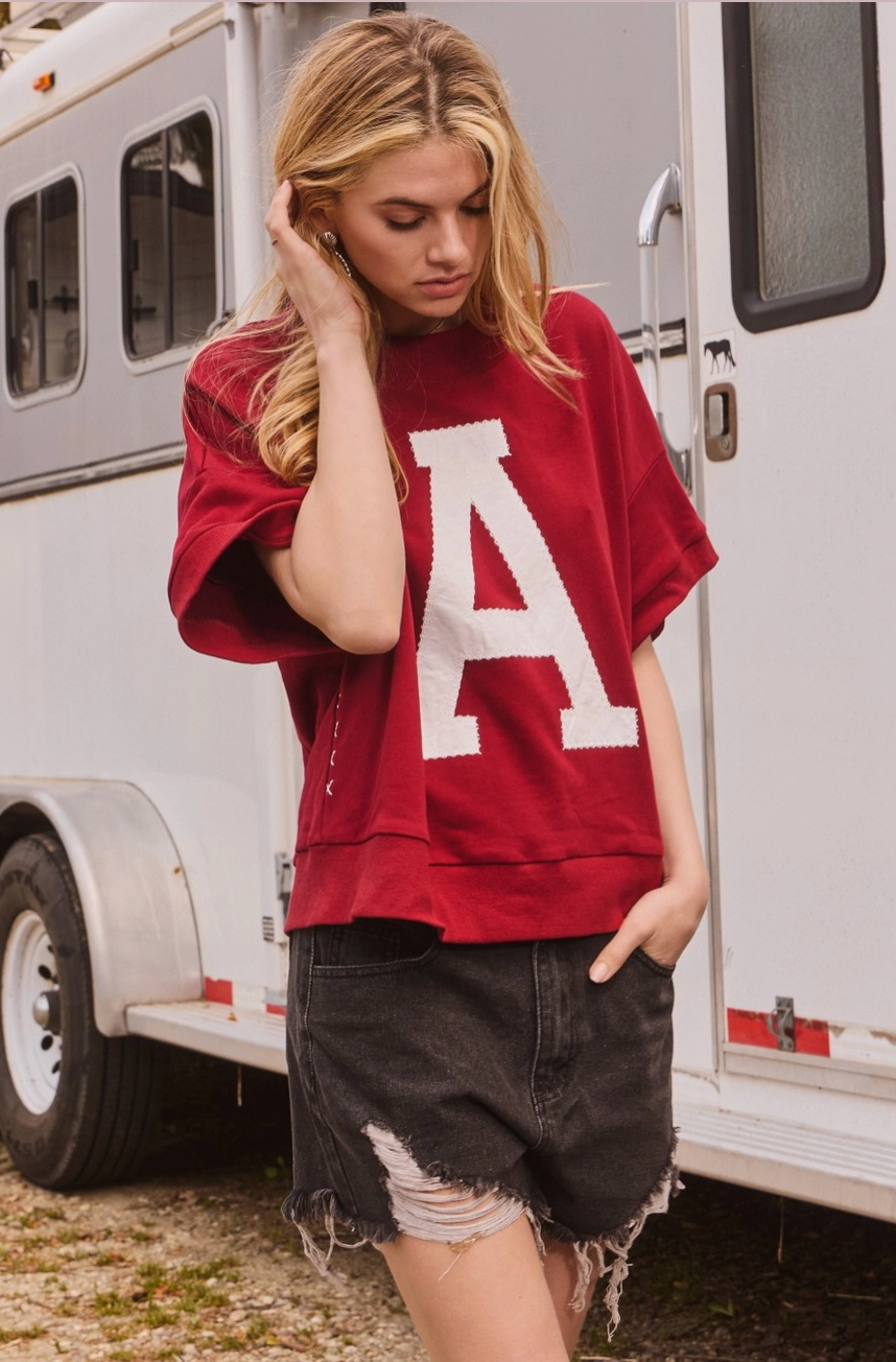 Letter A Sweater Top