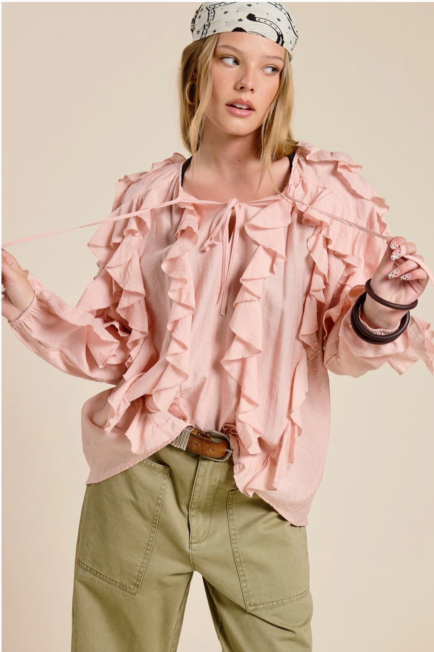 Blush Ruffle Top