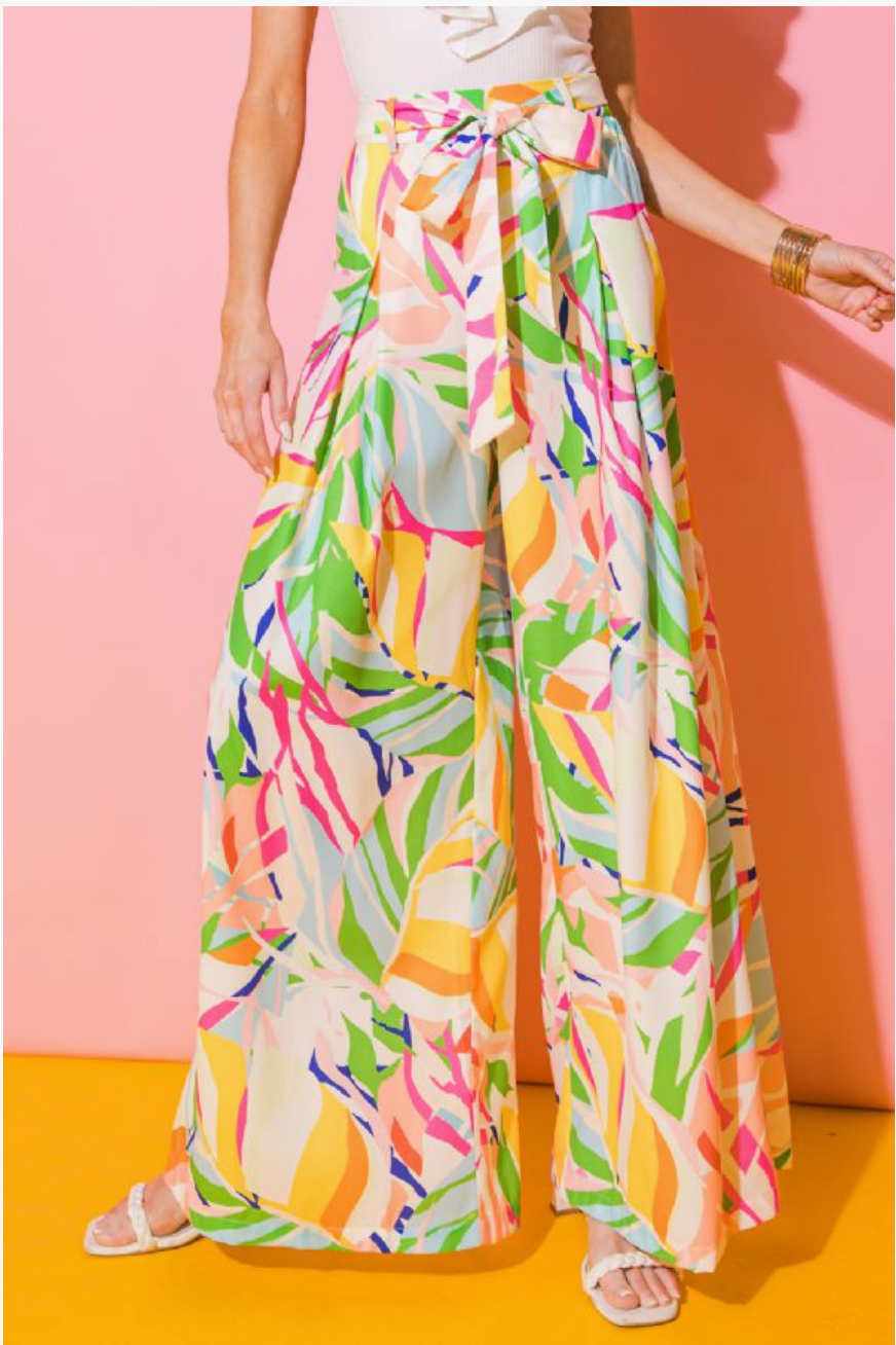 Blue/Green Print Pant