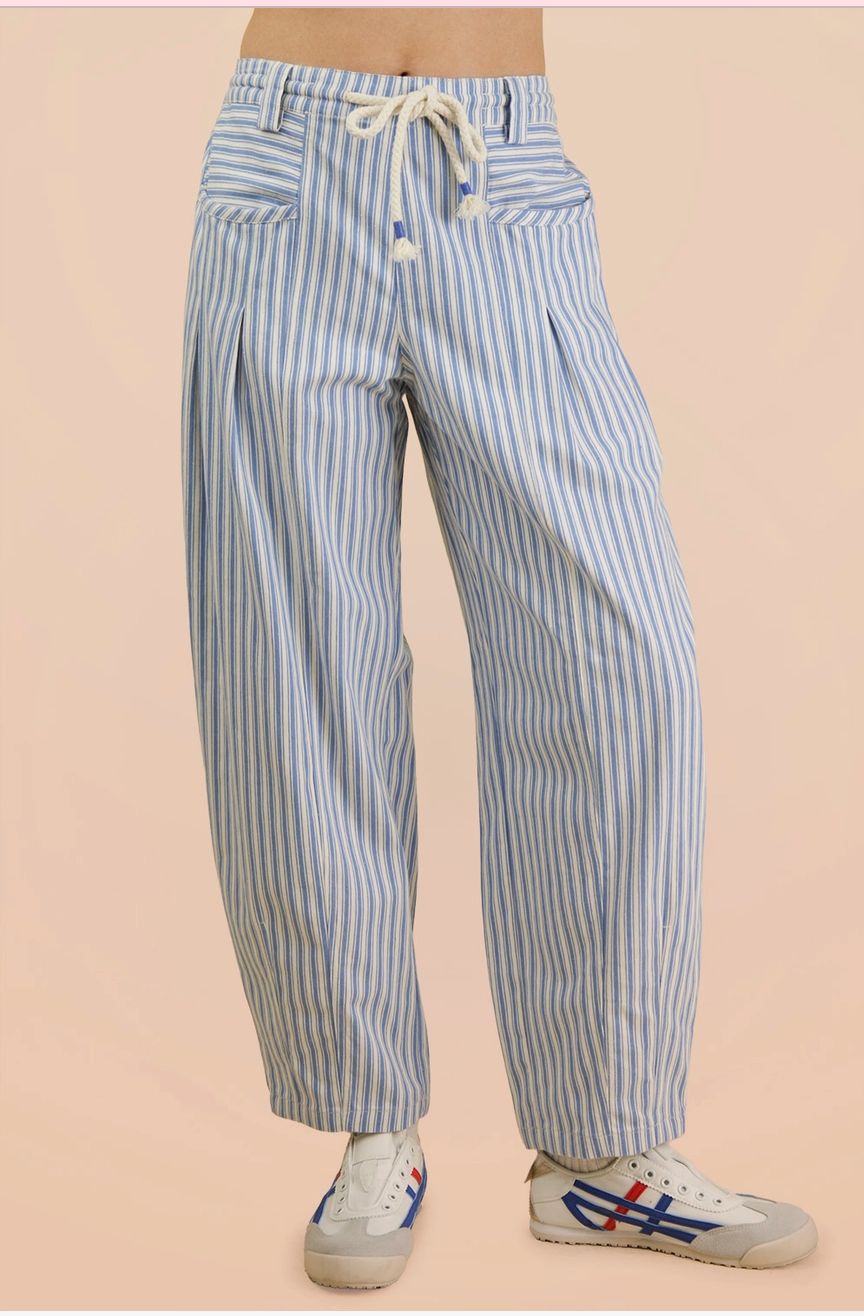 Striped Barrel Pants