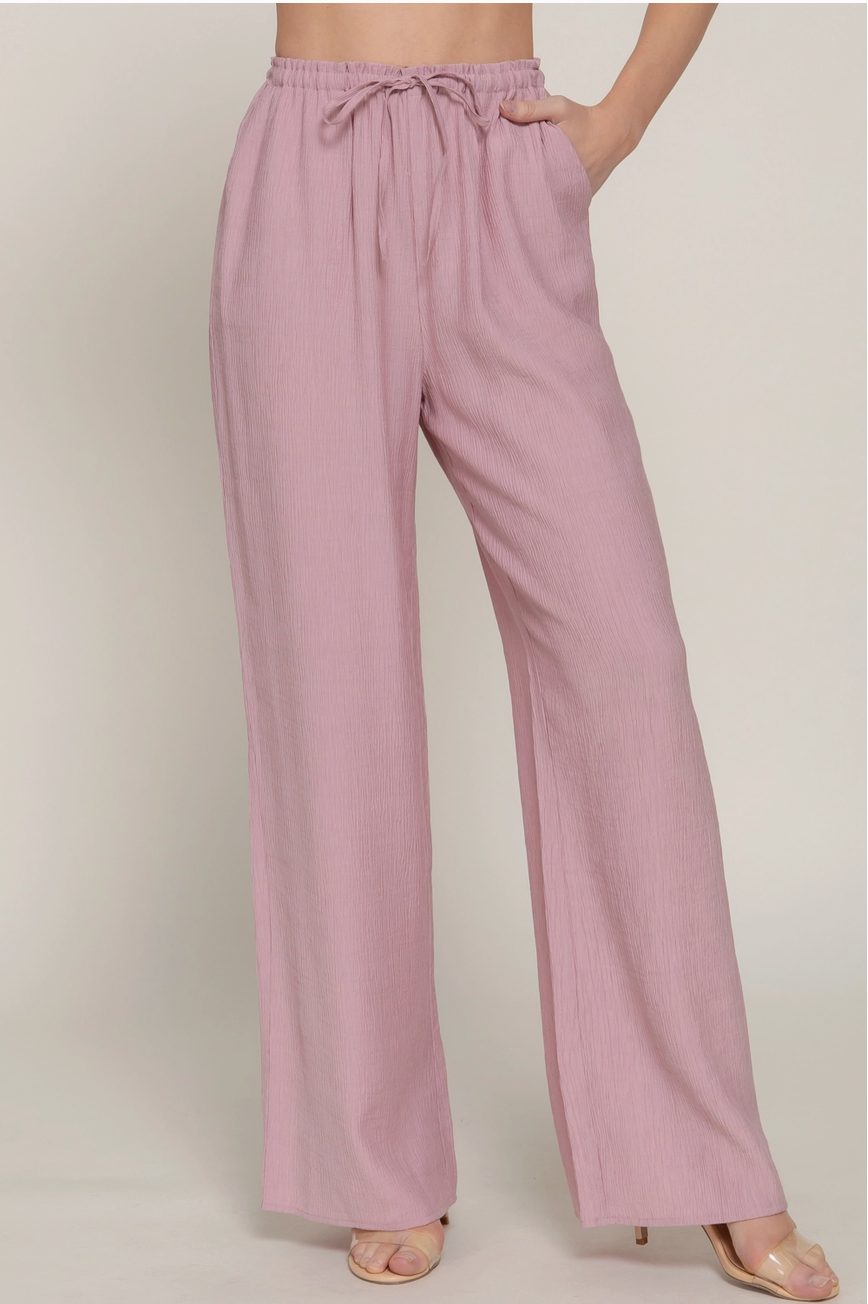 Pink Flowy Pants