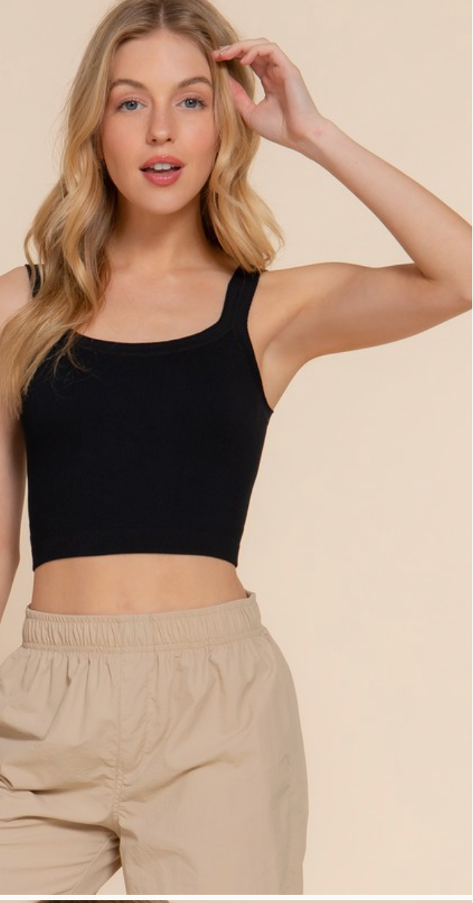 Black Crop Tank