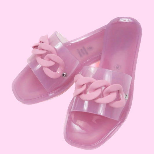 Pink Chain Summer Slides