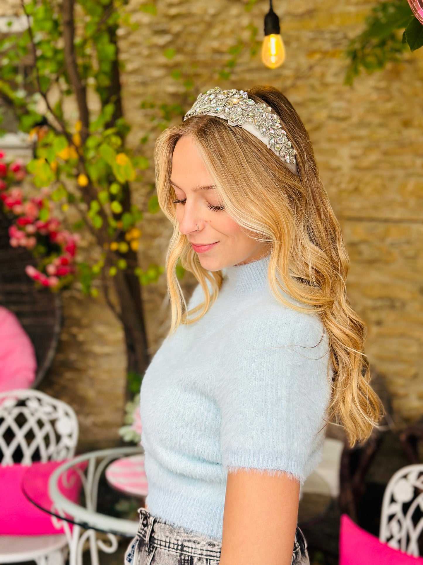 Baby Blue Crop Sweater