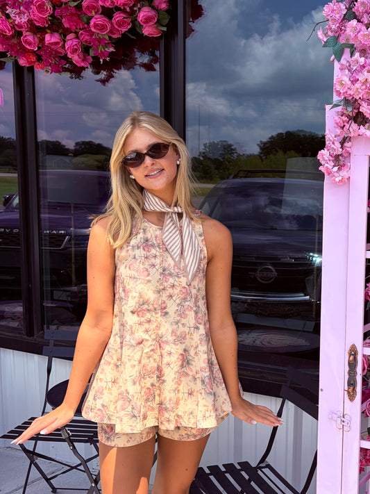 Denim Floral Set