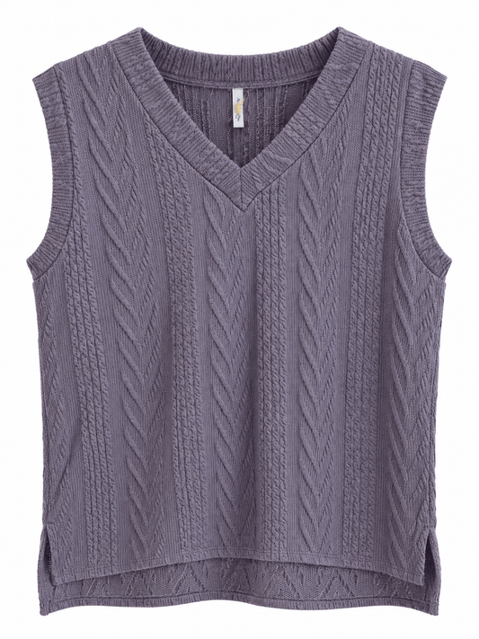 Mocha Sweater V Neck LG