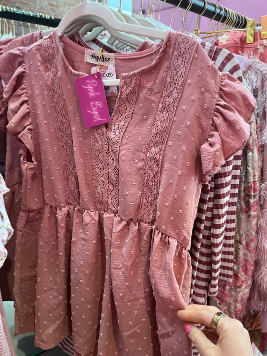 Dusty Rose Lace Top(LG)