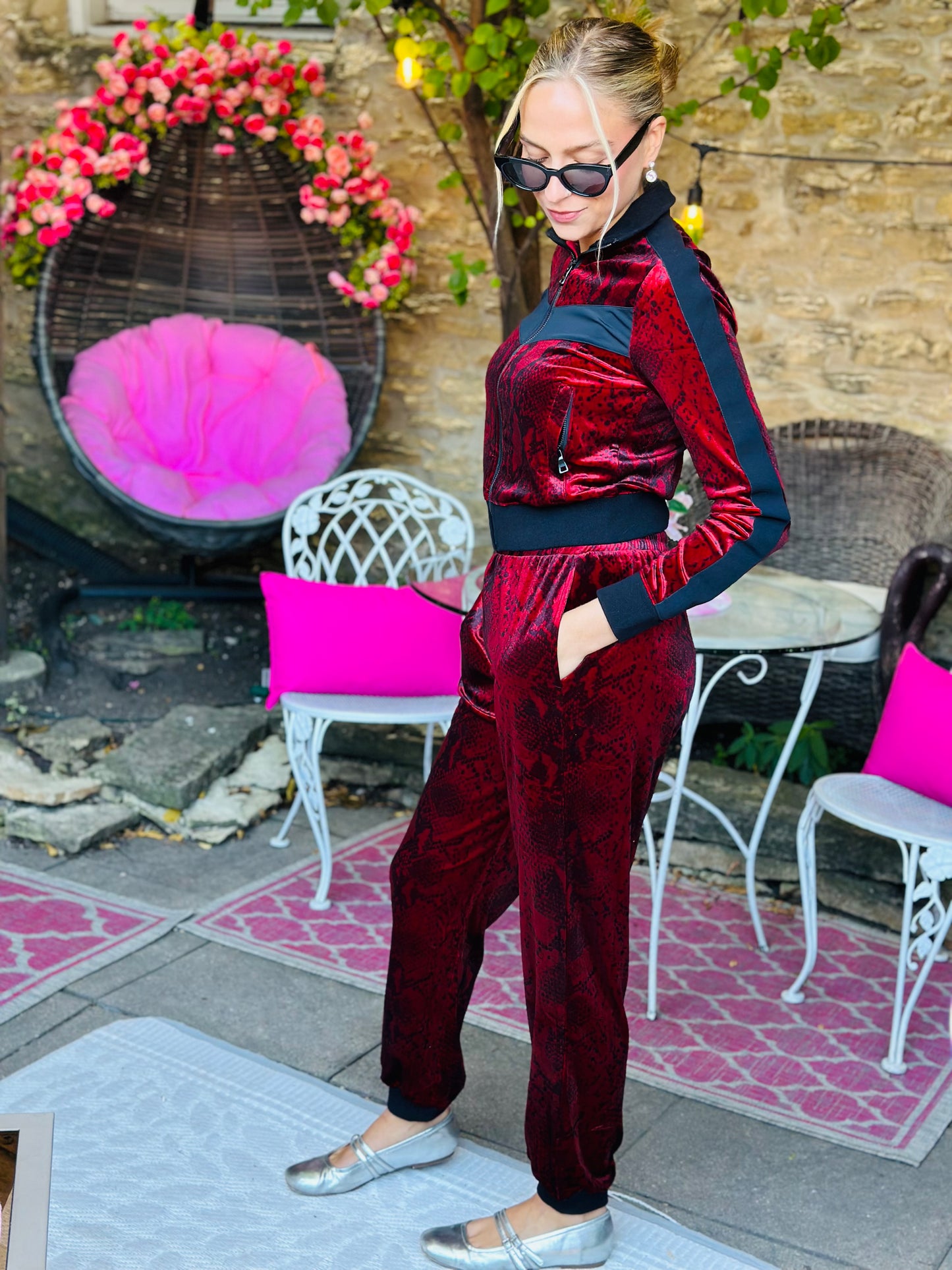 Red Velour Pants