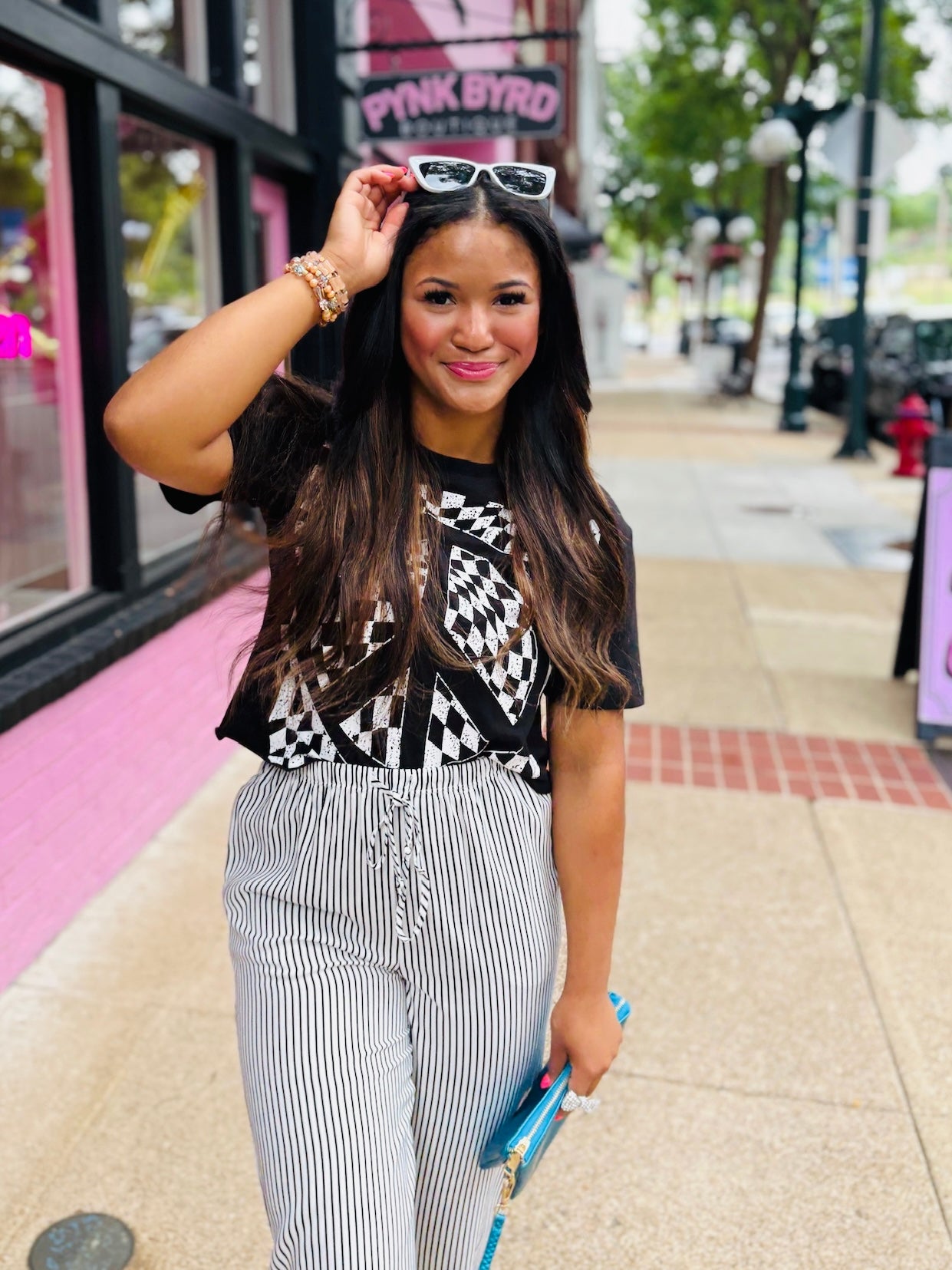 Black+White Strip Pant