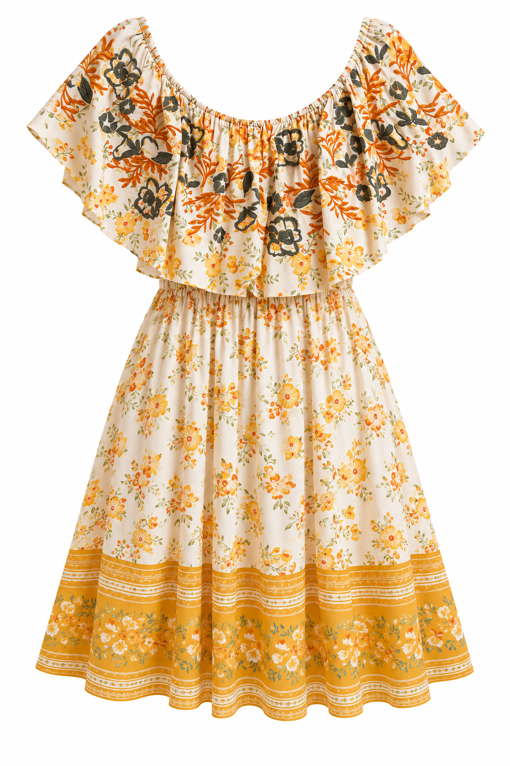 Orange Flower Embroidered Top (LG)